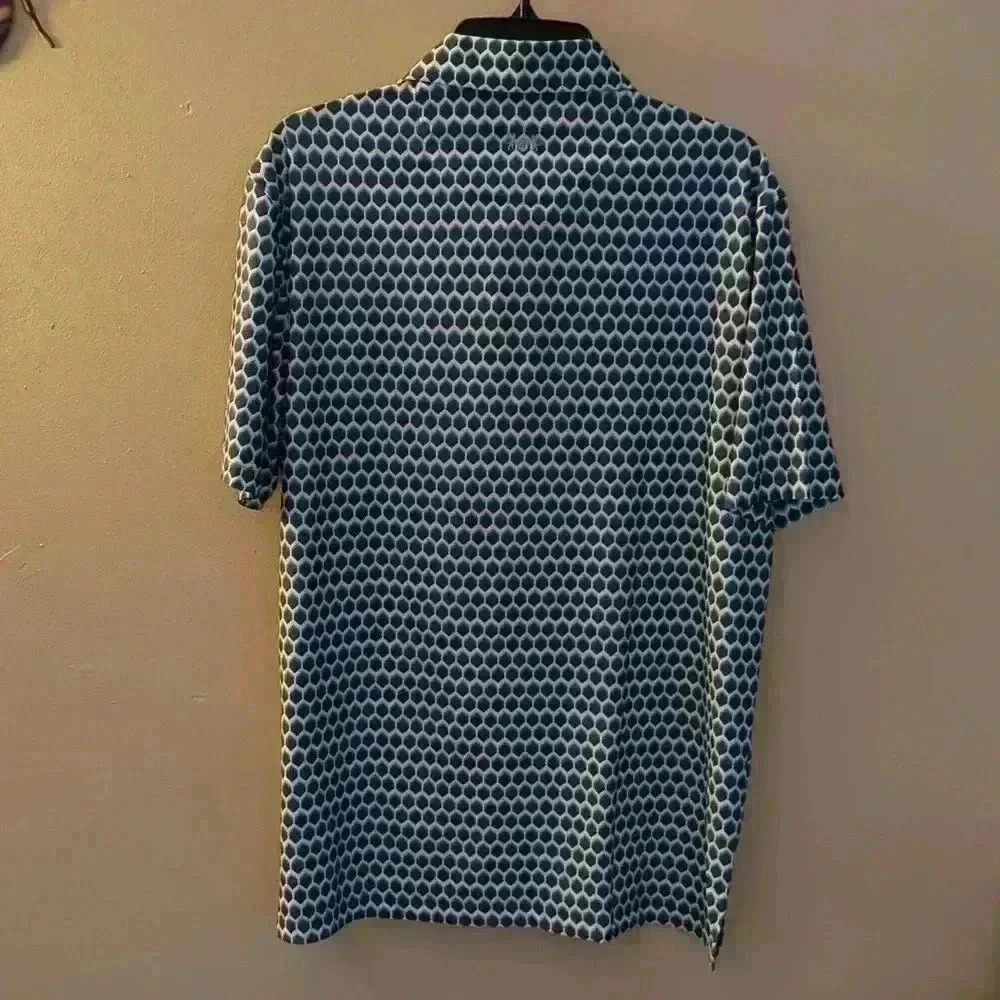 Hickey Freeman women's golf shirt, green, blue and white, medium - Picture 7 of 7